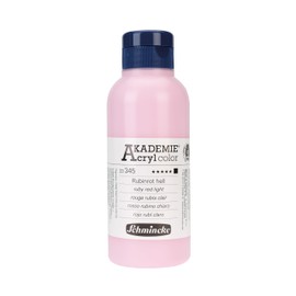 Schmincke - Akademie® Acrylic Colour, Light Ruby Red, 250 ml, 23345027, Fine Artist Acrylic Paint, Brilliant, Highly Lightfast and Cadmium-Free, for Acrylic Painting, Mixed Media