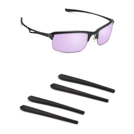 Handwith 2 Pairs Soft Silicone Sunglass Ear Socks for Oakley Wiretap OO4071, Anti-Slip Comfort Fit Glasses Arm Grips Spare Parts Replacement Kit Black