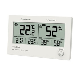 Youshiko Digital Wireless Thermo - Hygrometer, Indoor outdoor Weather Thermometer Hygrometer Gauge, Monitor Temperature Humidity Meter , outdoor Sensor Min / Max Records ( 24 Hour Auto Reset ) .