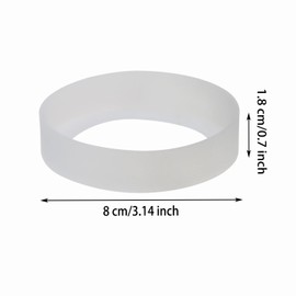 ONLYKXY 3pcs 8cm Silicon Protective Cup Mat Sleeve Heat-Resistant Bottle Holder Rubber Coaster Tumblers Protector Base Pad Non-Slip Bottom Cover Ring Accessories for Thermos Cup (Clear)