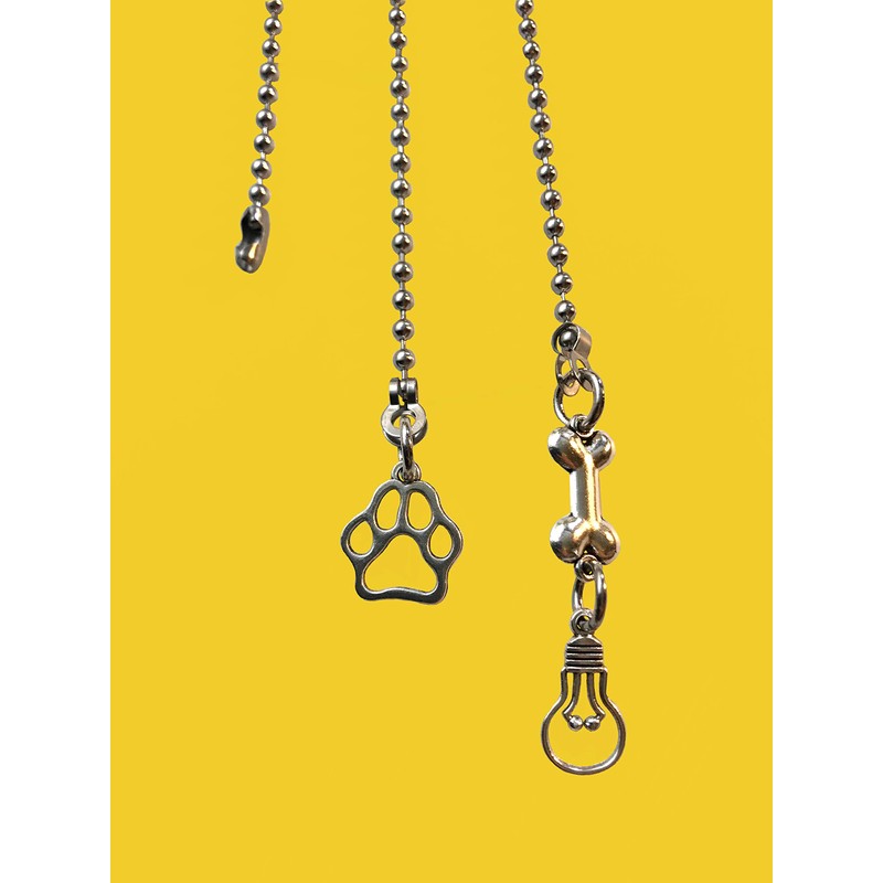 Paw Print Dog Bone Light Fan Pull Chain Ball Chain