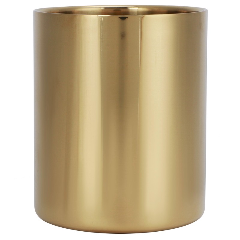 Stainless Steel Pencil Cup Holder Desk Organizer Flower Vases Pen