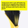 Kefanta Indoor Outdoor Angled Broom with Adjustable Handle for Housekeeping