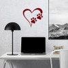 Heart and Paw Prints (Burgundy) (Set of 2) Premium Waterproof