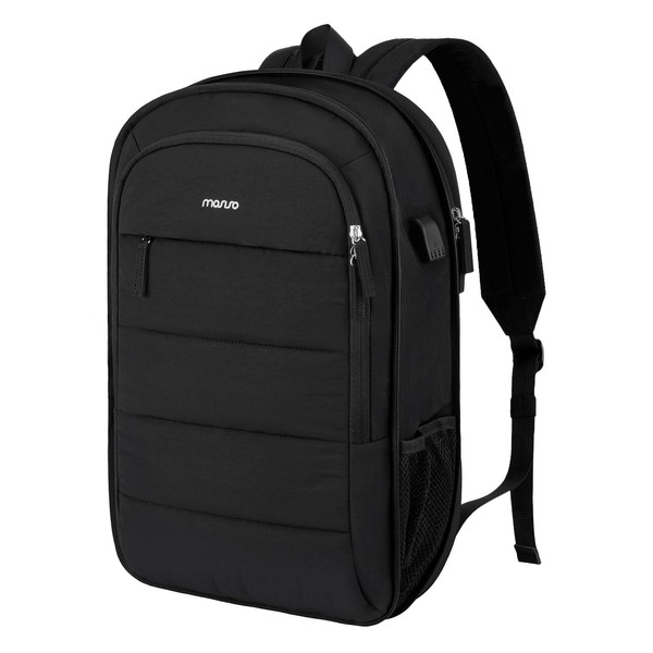 MOSISO 15-15.6 inch Laptop Backpack, Puffy Travel Backpack for Women,