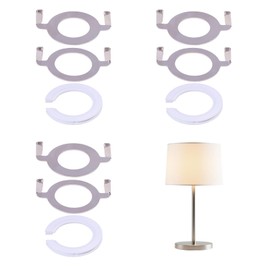 FREEBLOSS 3 Set Lamp Harp Saddle Base Heavy Duty Metal Harp Holder for Table & Floor Lamps Lampshade Holder Collar Ring Adapter Threaded Base Fits Most Lamp Shades Easy Installation