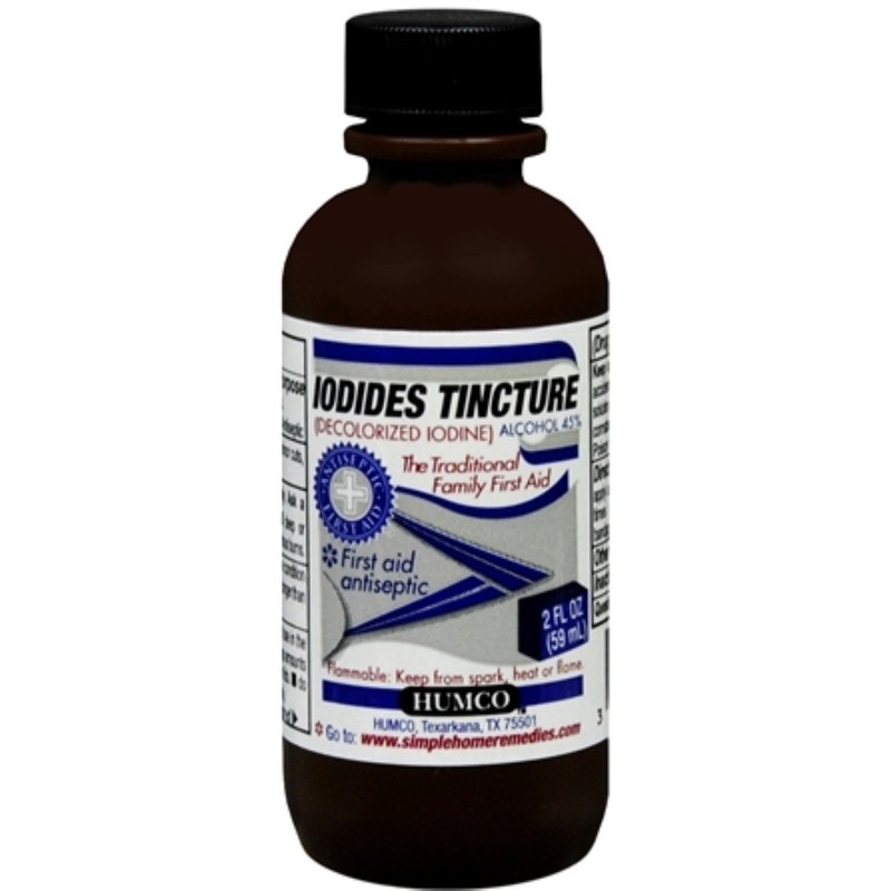 Humco Iodides Tincture (Decolorized Iodine) 2 oz (Pack of 10)