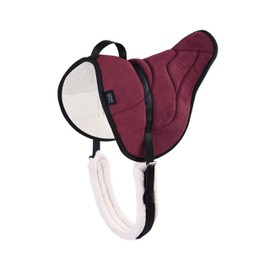 Tackmore Bareback Pad with Adjustable Girth Shock-Absorbing Riding Pad for Horse Riders Burgundy