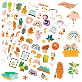 Boho Stickers 955 Pieces Boho Aesthetic Vinyl Waterproof Stickers Laptop Decals Birthday Invitations Envelopes Water Bottle Skateboard Decorations Party Goodie Gifts Bag Game Class Rewards