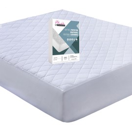 Super King Mattress Protectors 30cm Extra Deep Fitted Sheet Super Absorbent Quilted Bed Protector Mattress Topper Non Noisy Cover (White, Super King)