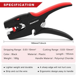 Knoweasy Upgraded Wire Stripper : 2-in-1 Heavy Duty Wire Stripper Plier and Cutter for 32-7 AWG (0.03mm²-10mm²), Essential Stripping and Cutting Tool for Professionals and DIY Enthusiasts