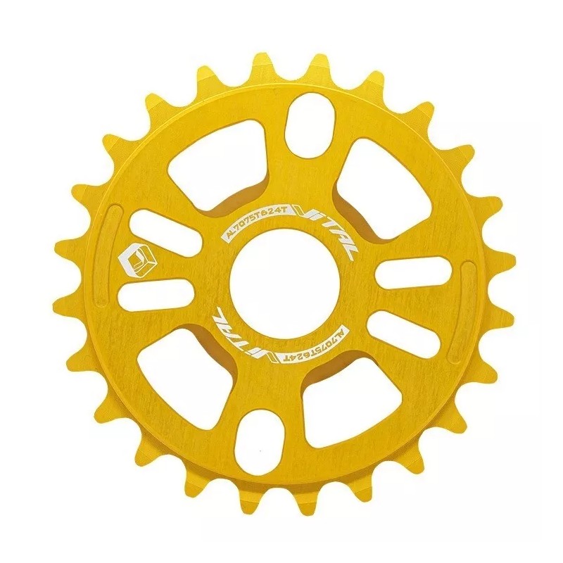 Bicicleta Disco Bmx 25t 1/2 X 1/8'' Alloy Dorado Vitdm01