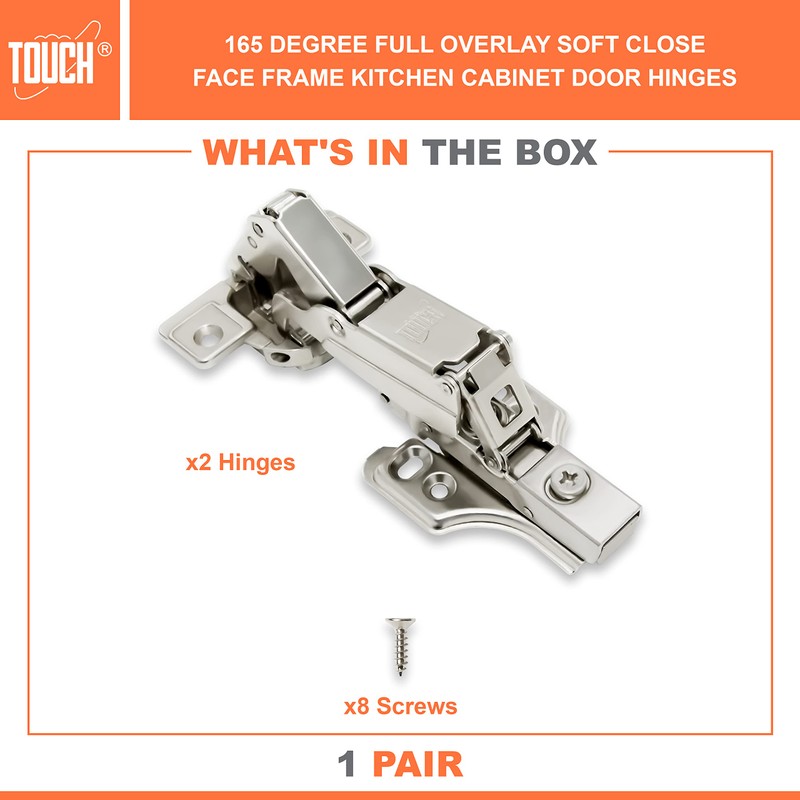 TOUCH Cabinet Hinges (1 Pair, 2 PCS) Face Frame 165