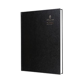 Collins Standard Desk 2025 Diary for Professionals - A4 Week to View Business Diary - Black - (40.99-25) - Premium Business Planner with Hardback Leathergrain Covers