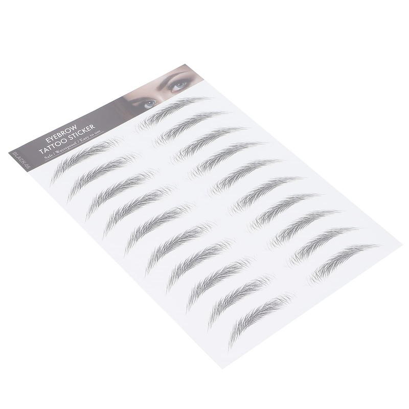 6D Eyebrow Tattoo Sticker, Eyebrow Shaping Stencils, Semi-Permanent, Hair-Like, Waterproof