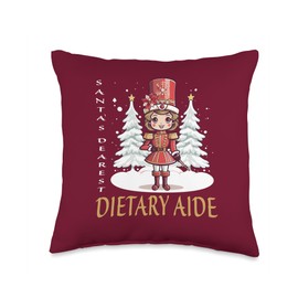 DIETARY AIDE Gifts Dietary Aide Christmas Classic Female Nutcracker Throw Pillow, 16x16, Multicolor