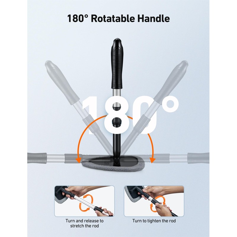 AstroAI Windshield Cleaner Tool, Car Interior Detailing Cleaning Kit with