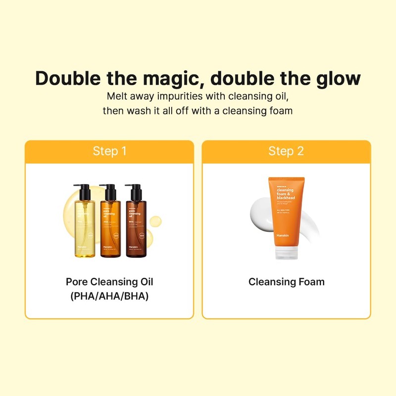Hanskin Pore Cleansing Oil, Oil Cleanser for Face, Makeup Blackhead