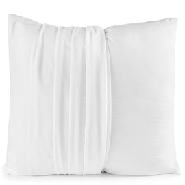 Alreya Waterproof Cushion Protector Set of 2 50 x 50 cm with Zip – 100% Cotton Cushion Cover – Cushion Cover Mite Protection Encasing