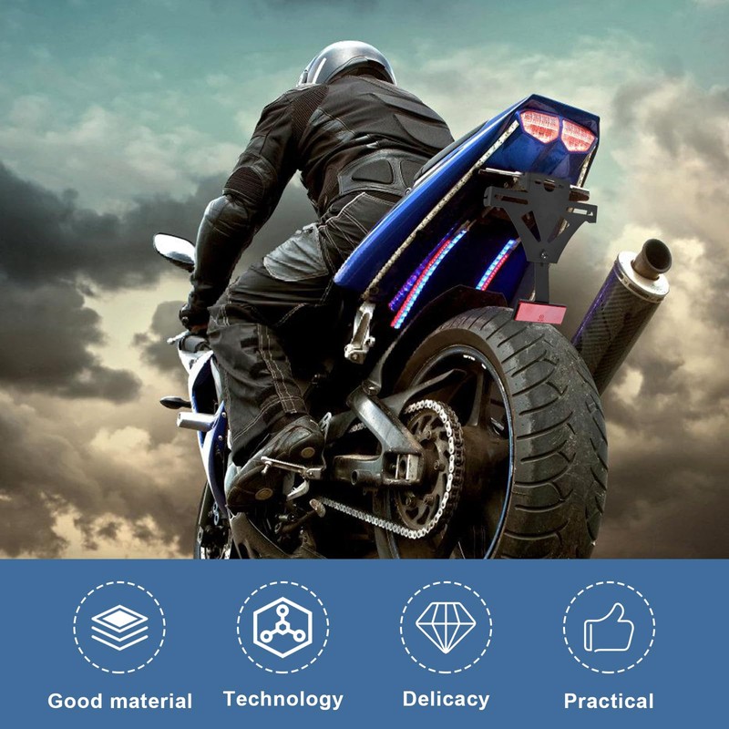 WIYETY Motorcycle License Plate Holder: Universal Adjustable License Plate Holder