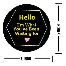 Remarkable 2" Round Pink Business Thank You Stickers - 'Hello, I'm What You've Been Waiting for' & 'Say Hello to Your New Favourite' - 500 Labels