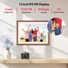 Frameo Digital Photo Frame-15Inch WiFi Large Digital Picture Frame with