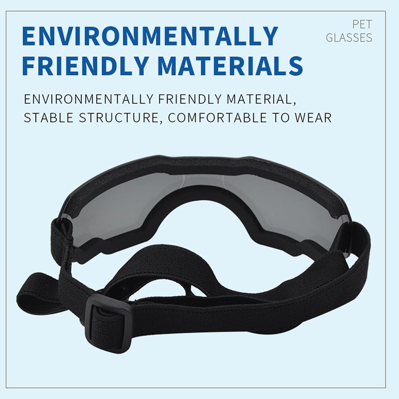 Large Dog Sunglasses with Adjustable Strap, UV Protection, Suitable for
