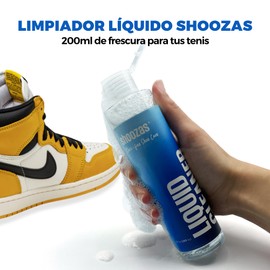 Limpiador Líquido de Tenis y Zapatos 200 ml - Limpieza Profunda, No Tóxico, Elaborado a Base de Derivados del Aceite de Coco, Elimina Manchas Difíciles, Seguro Para Todos los Materiales