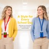 6 Pack Teacher ID Badge Holder with Lanyard, Cute Retractable