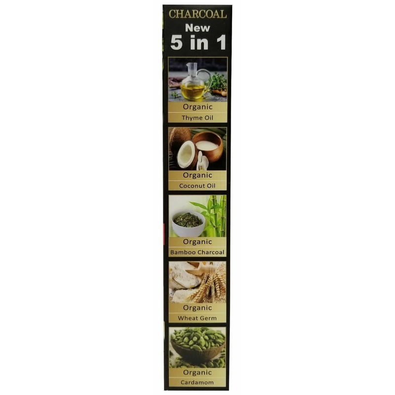 Bamboo Organic Charcoal Toothpaste, Natural Bamboo, Fluoride Free, 5 IN