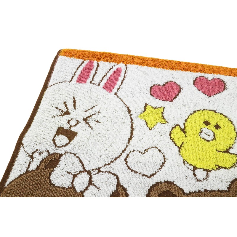 Marushin 5585000000 Carry Towel, Hand Towel, Line Friends, Happy Line