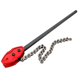 KARRYTON 36" Chain Pipe Wrench, Fits 3/4"-4" Pipe Diameters, 28" Chain Length Max Breaking Load 18000LBs, Heavy Duty Chain Tongs for Pipe Installation, Oil Fields Operations and Maintenance