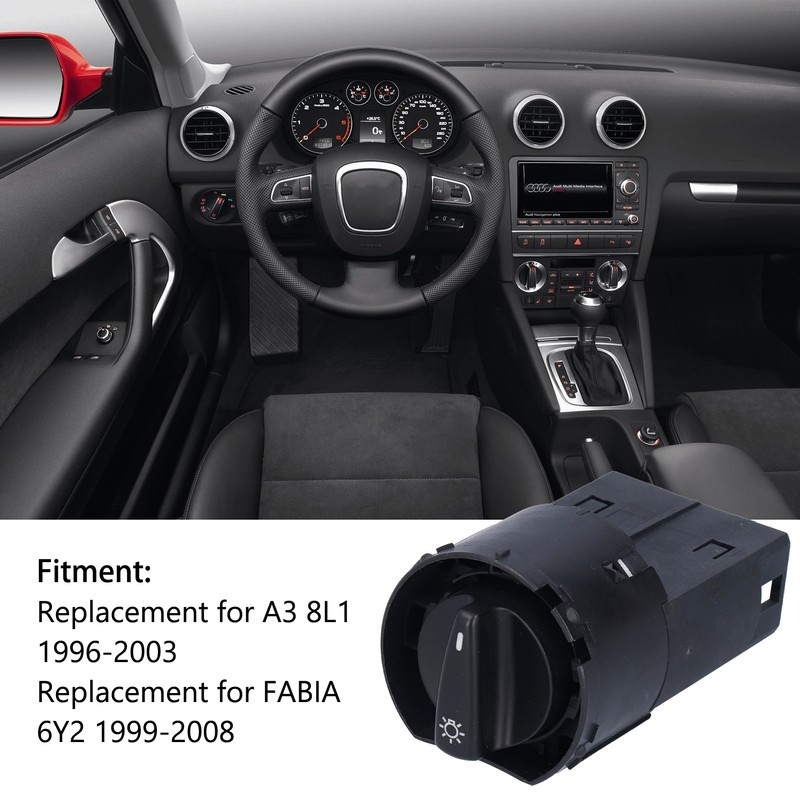 Headlight Control Switch 6Y1941531L 8L2941531G Repair Replacement for FABIA 6Y2