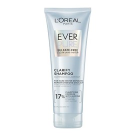 L'Oreal Paris Champú Clarify sin sulfato con antioxidantes, champú clarificador para exposición al agua dura y acumulación de peinado, EverPure, 6.8 o