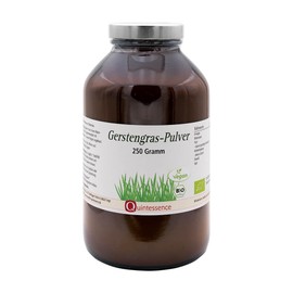 Quintessence Barley Grass Powder 250 g in Organic Quality - Pure Premium - Natural Product from Regional Cultivation - High Nutrient Density - Gentle Processed - Vegan - Produced in Germany