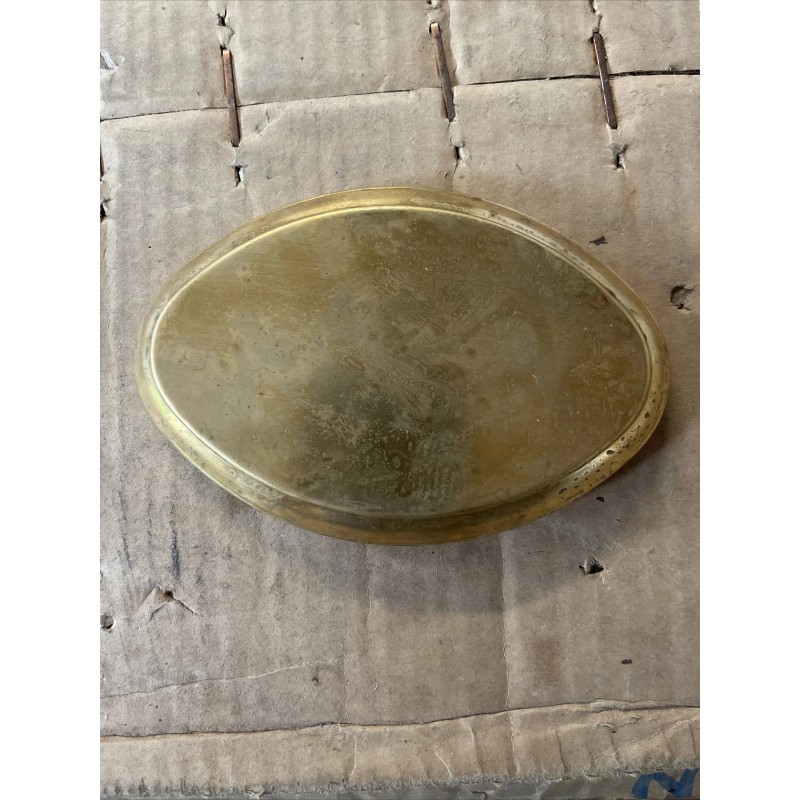 Lamp OVAL SOLID BRASS LAMP STAMPED BACKPLATE 6”LONG X 4