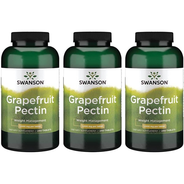 Swanson Grapefruit Pectin 1,000 mg 240 Tabs 3 Pack