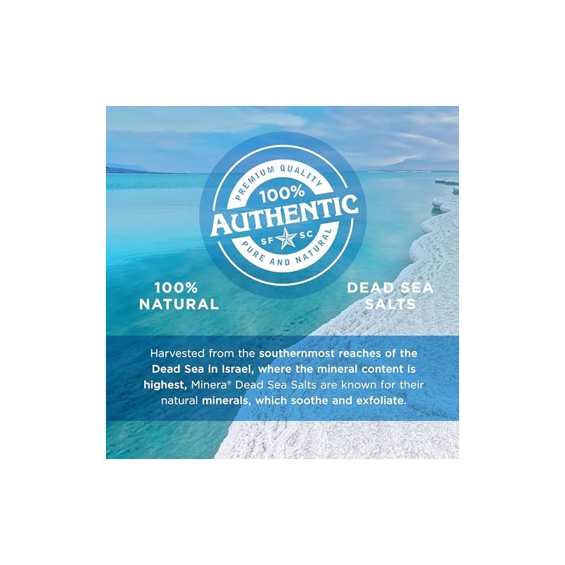 Minera Dead Sea Salt, 100% Pure & Certified 5lbs Bulk