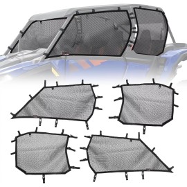 StarknightMT For 2024 2025 RZR XP4 1000 Side Window Mesh Net Soft Ventilated Window Sunshade