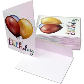 Small World Greetings Happy Birthday Cards 24 Count - Blank Inside with Envelopes - A2 Size (5.5”x4.25”) - Family, Friends, Colleagues, and More