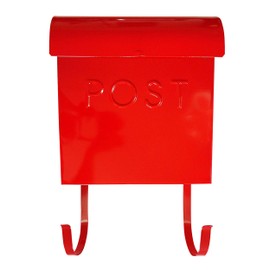 NACH Mailboxes for Outside Wall Mount, 12 x 11.2 x 4.5 inch, Red Wall Mounted Mailbox, Waterproof Mailbox with Outdoor Newspaper Holder - The Euro Mailbox
