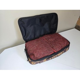 Cornhole Bag Pouch Patch Pouch 2.0 bag toss small insert case carrier each fits 4 regulation size bean bags 8 colors to choose best storage solution for expensive corn hole equipment (Brown)