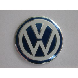 1x Blue VW Volkswagen Replacement CAR Key FOB Logo Badge Size 15MM Emblem Golf Passat Polo Lupo