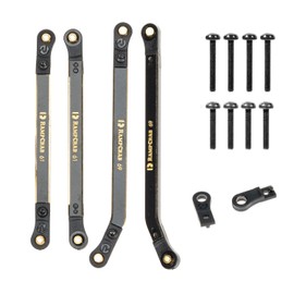RampCrab High Clearance 4 Links Set for SCX24 Deadbolt, Brass Links Set, ONLY Rear, 4Pcs, Black