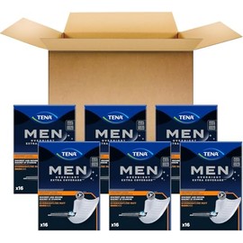Tena Level 3 Guard for Men, Super Absorbency Incontinence Protector (6 Pack of 96 Count)