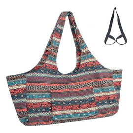 Mu Mianhua Yoga Mat Bag with Large Pocket and Zip Pocket Fits Most Mats