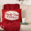 VHC Brands Christmas Holiday Festive Red Pillow w/Insert- North Pole