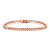 Philip Jones Rose Gold Plated Honeycomb Bangle Created with Zircondia®