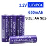 funkawa (8- Pack) Shockli AA 3.2 Volts LiFePo4 650mAh Rechargeable