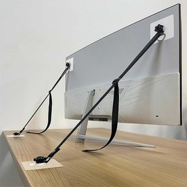 2 Pack Adjustable TV Safety Straps, No-Drill Adhesive TV Anti-Tip Straps Furniture Anchors for Baby Proofing, Flat Screens Fix to Wall,Cabinet,Stand Or Desk, Earthquake Strap TVs Safety Strap